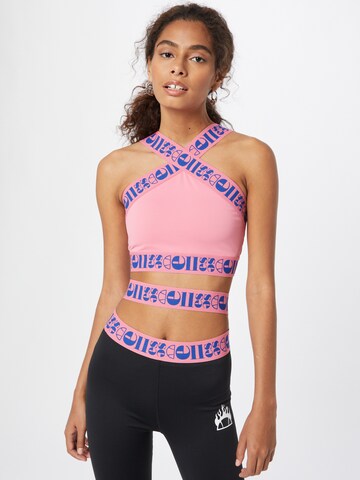 About You x Ellesse Top 'Ariko' in Pink: front