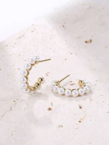 Boucles d'oreilles 'Pearl Glow' Hey Happiness en or