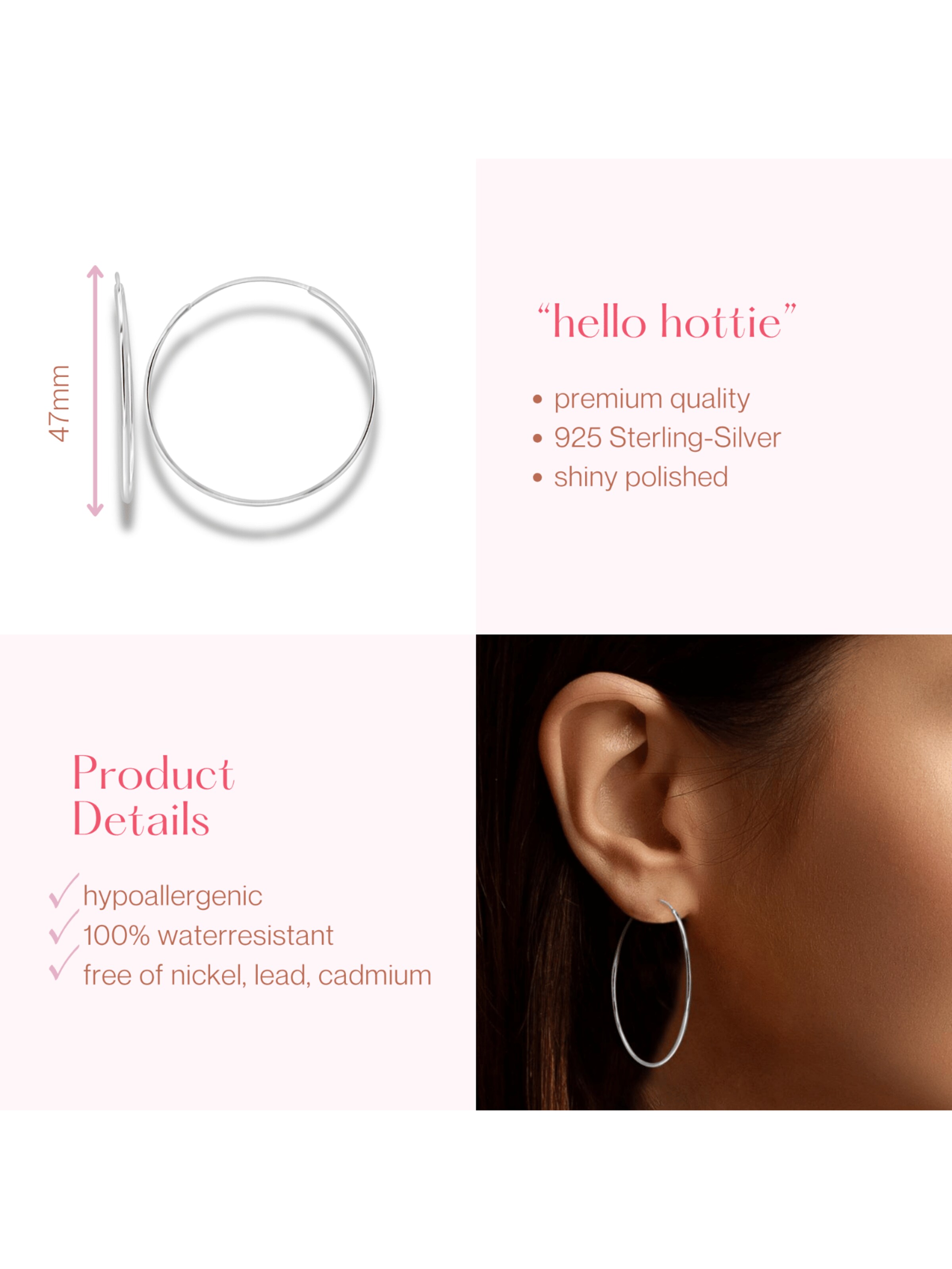 ARS-ARGENTI Earrings 'HELLO HOTTIE' in Silver