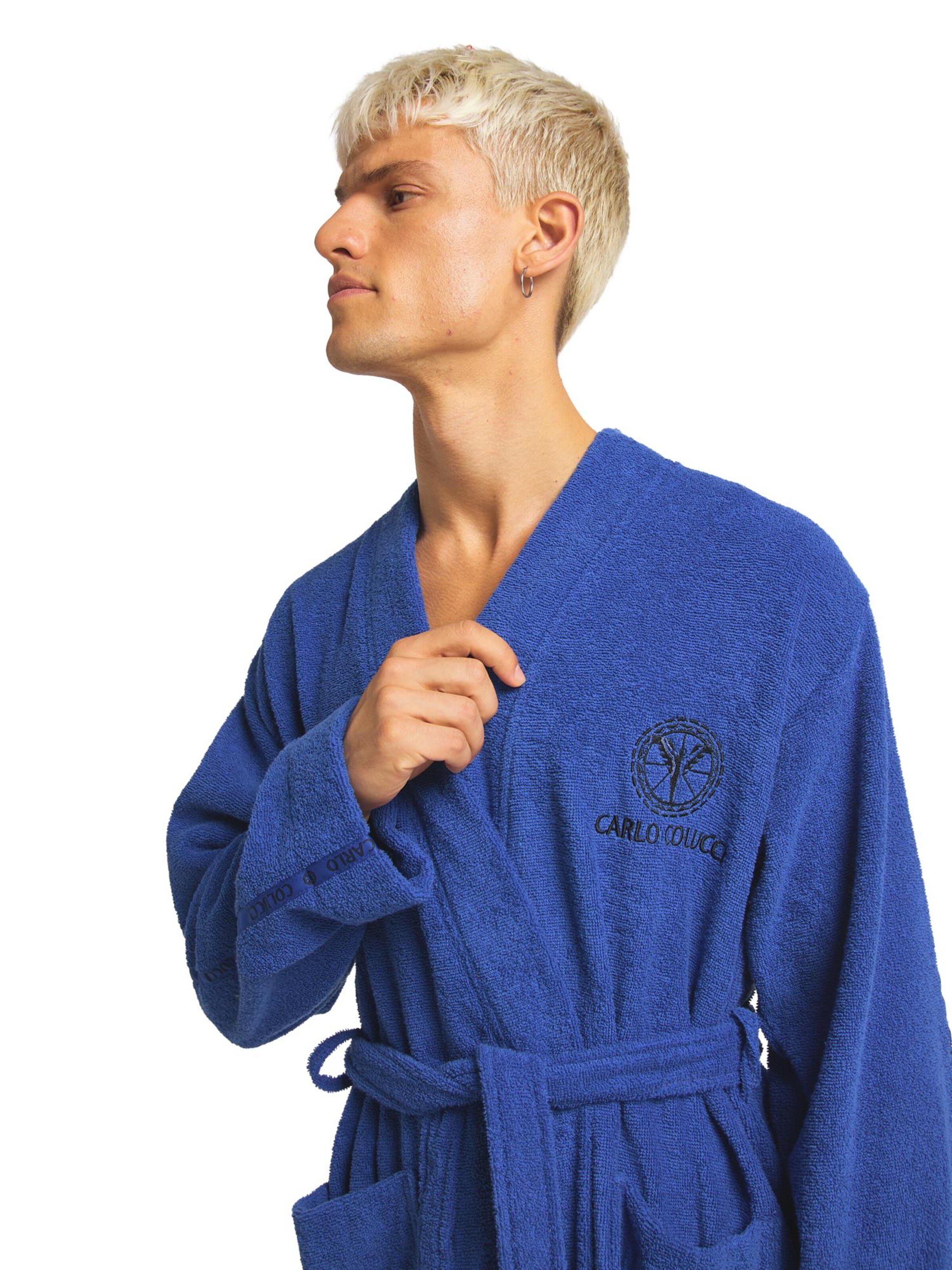 Peignoir court Carlo Colucci en bleu