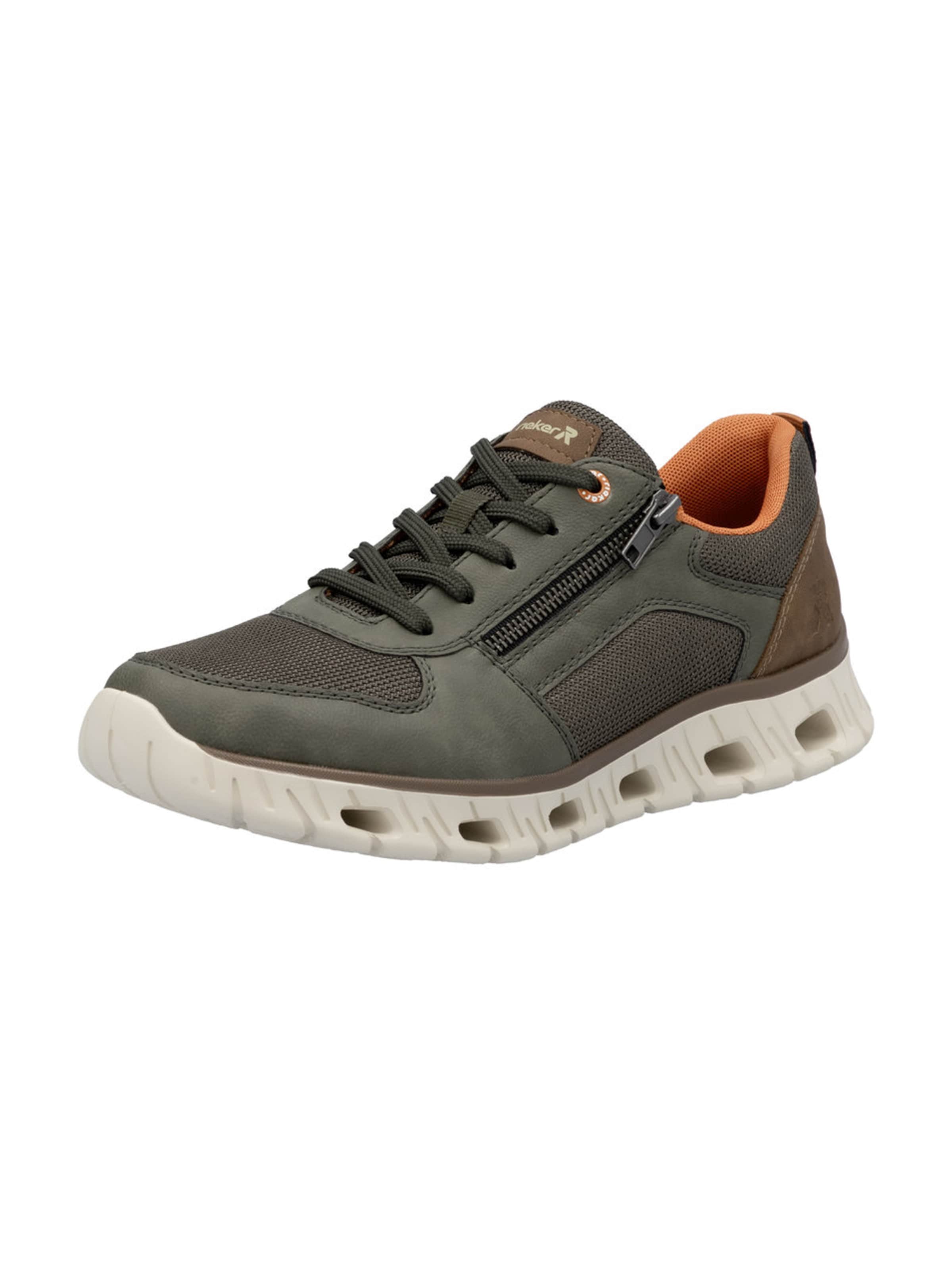 Rieker Sport Ниски маратонки в зелено: отпред