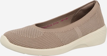 SKECHERS Спортни обувки Slip On 'ARYA - FANCY YOU' в кафяво: отпред