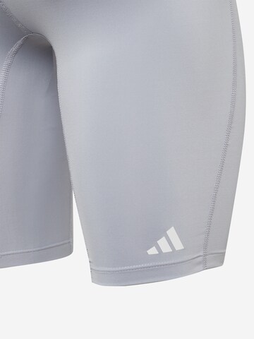 ADIDAS PERFORMANCE - Skinny Calças de desporto 'Techfit ' em cinzento