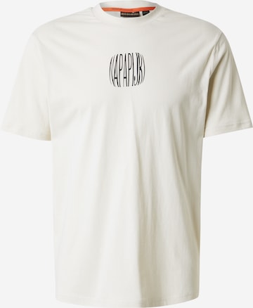 Tricou 'S-YUKIS' de la NAPAPIJRI pe bej: față