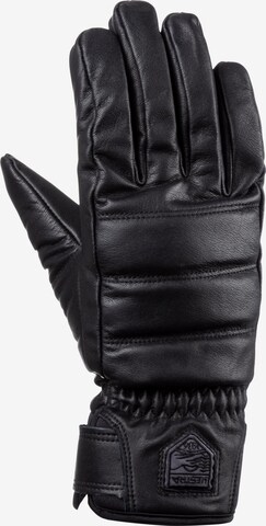 Hestra Athletic Gloves in Black: front