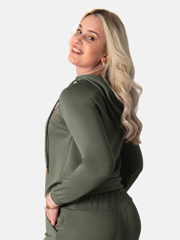 LEAFLETIC Sweatshirt 'Leafletic Women's Cropped Hoodie' in Green