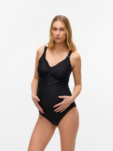 MAMALICIOUS Bralette Tankini in Black: front