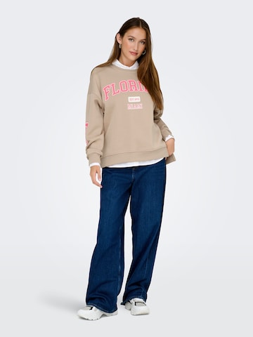 Felpa 'ONLVictory' di ONLY in beige
