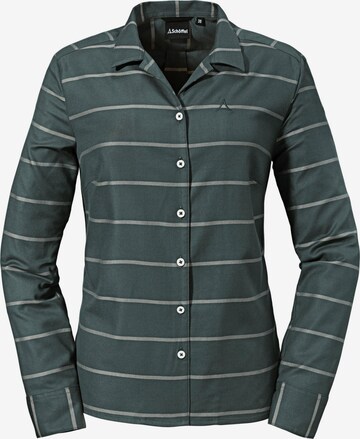 Schöffel Athletic Button Up Shirt 'Roslyn' in Green: front