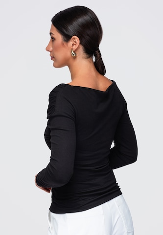 Ombre Blouse in Zwart