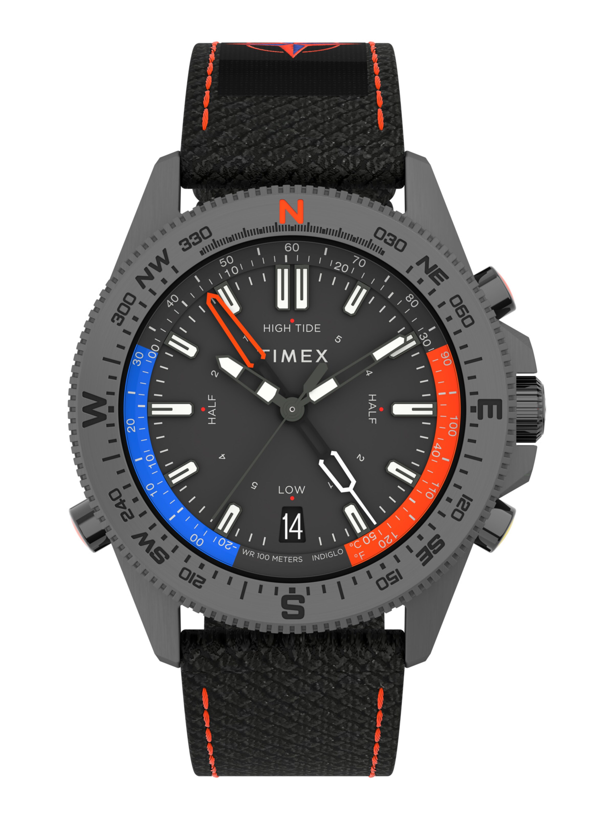 Montre à affichage analogique TIMEX en gris : devant