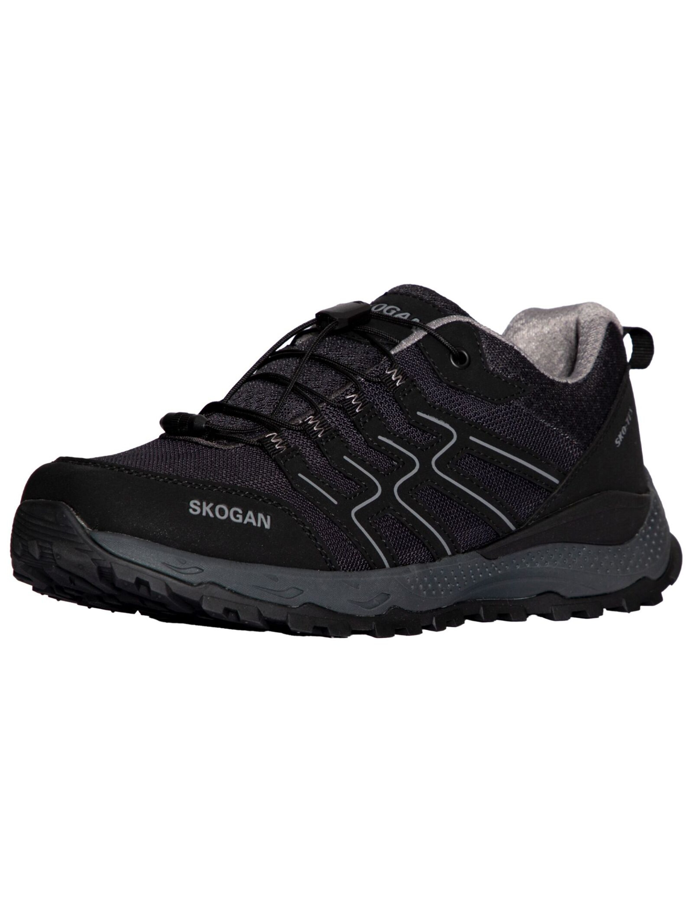 SKOGAN Platform trainers in Black: front