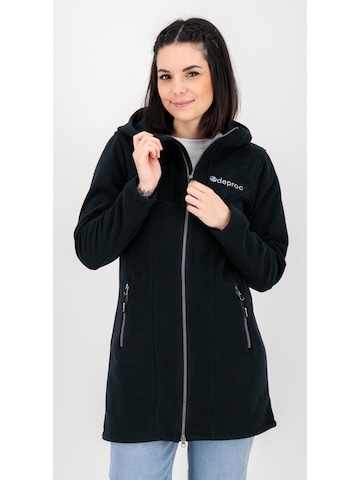 deproc Fleece Jacket 'GLORY APRIL' in Black: front