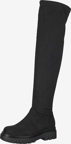 LA STRADA Over the Knee Boots in Black: front