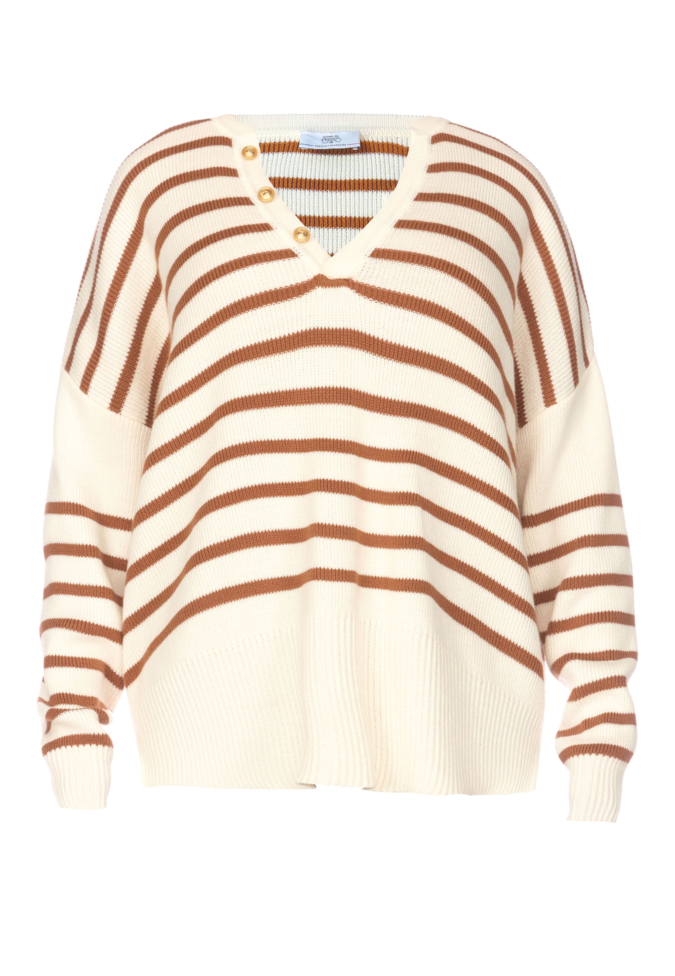 Le Temps Des Cerises Sweater 'LOBELIE' in White: front