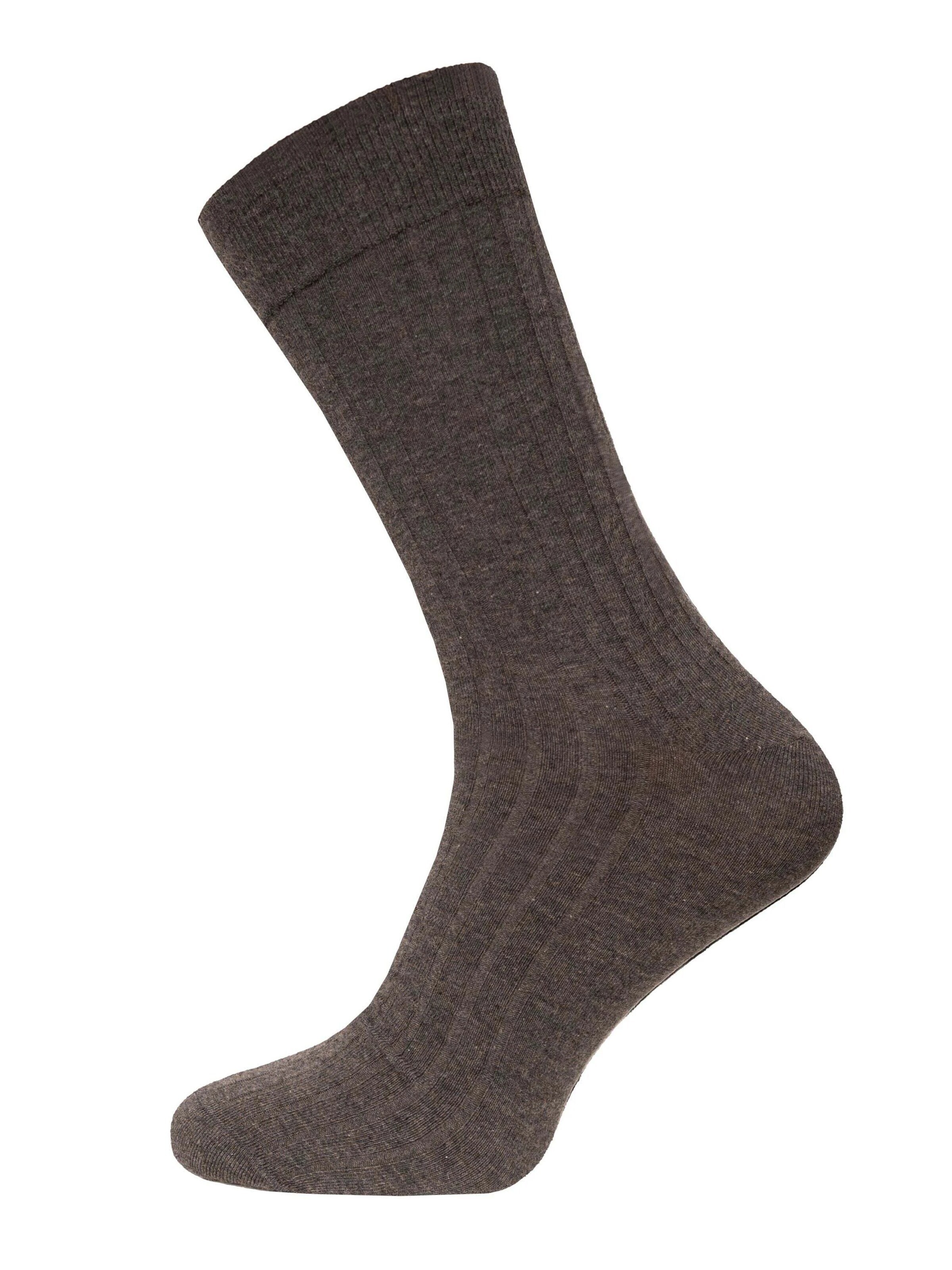 HomeOfSocks Socken 'Ein Paar Bio Baumwoll Kamelhaar Basic Business Wollsocke - Extra Weich und Angenehmer Halt'‌‌‌ in Grau