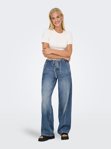ONLY Wide leg Jeans in Blauw