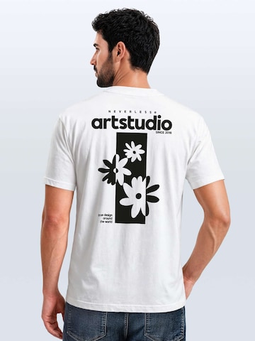 Neverless Shirt 'Artstudio Flowers' in White