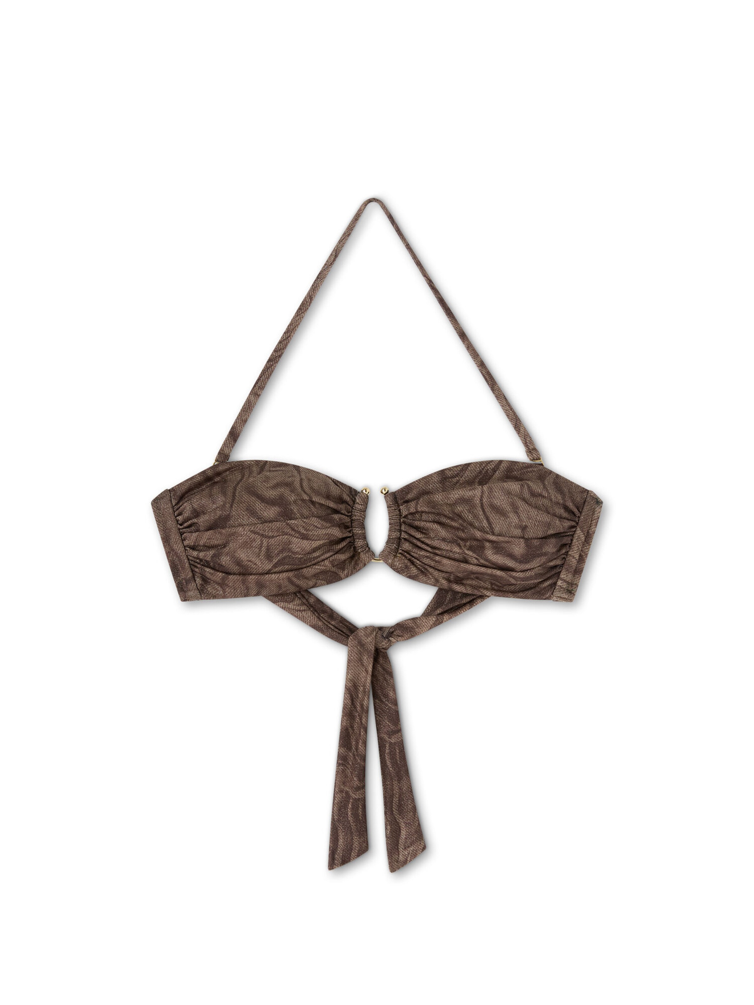 CALZEDONIA Bikini Top in 70-80 in mottled blue / Brown, Item view