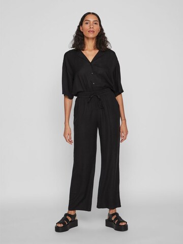 VILA Regular Trousers 'Pricil' in Black