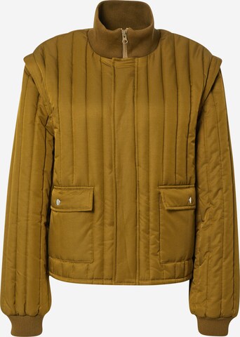 MADS NORGAARD COPENHAGEN Between-Season Jacket 'Duvet Dream Stendal' in Green: front