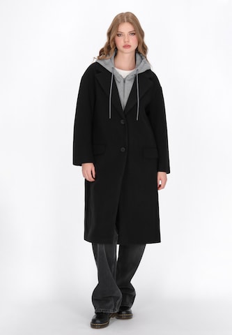 Manteau mi-saison myMo ROCKS en noir : devant