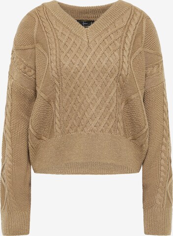 Pull-over faina en beige : devant