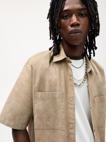 Pull&Bear Comfort fit Overhemd in Bruin