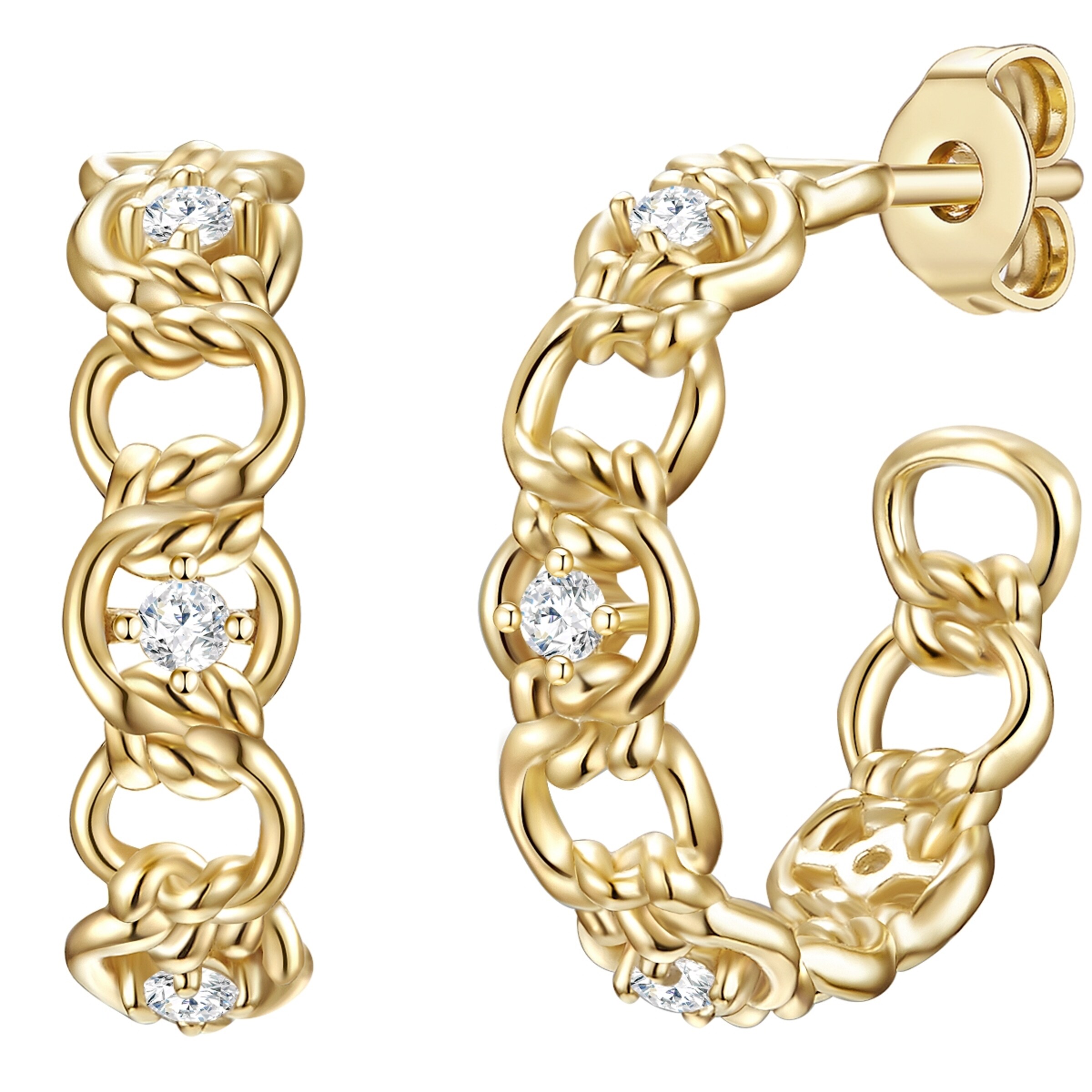 Glanzstücke München Ohrstecker in Gold: Vorderseite