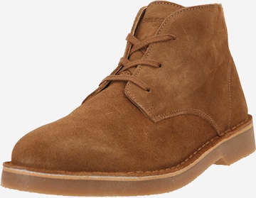 SELECTED HOMME - Botines chukka 'RIGA' en marrón: frente