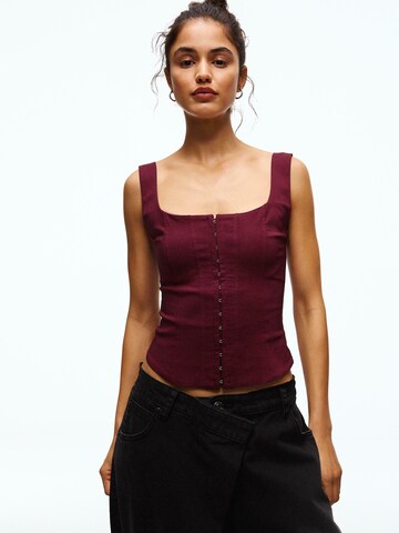 Bershka Top in Rood: voorkant