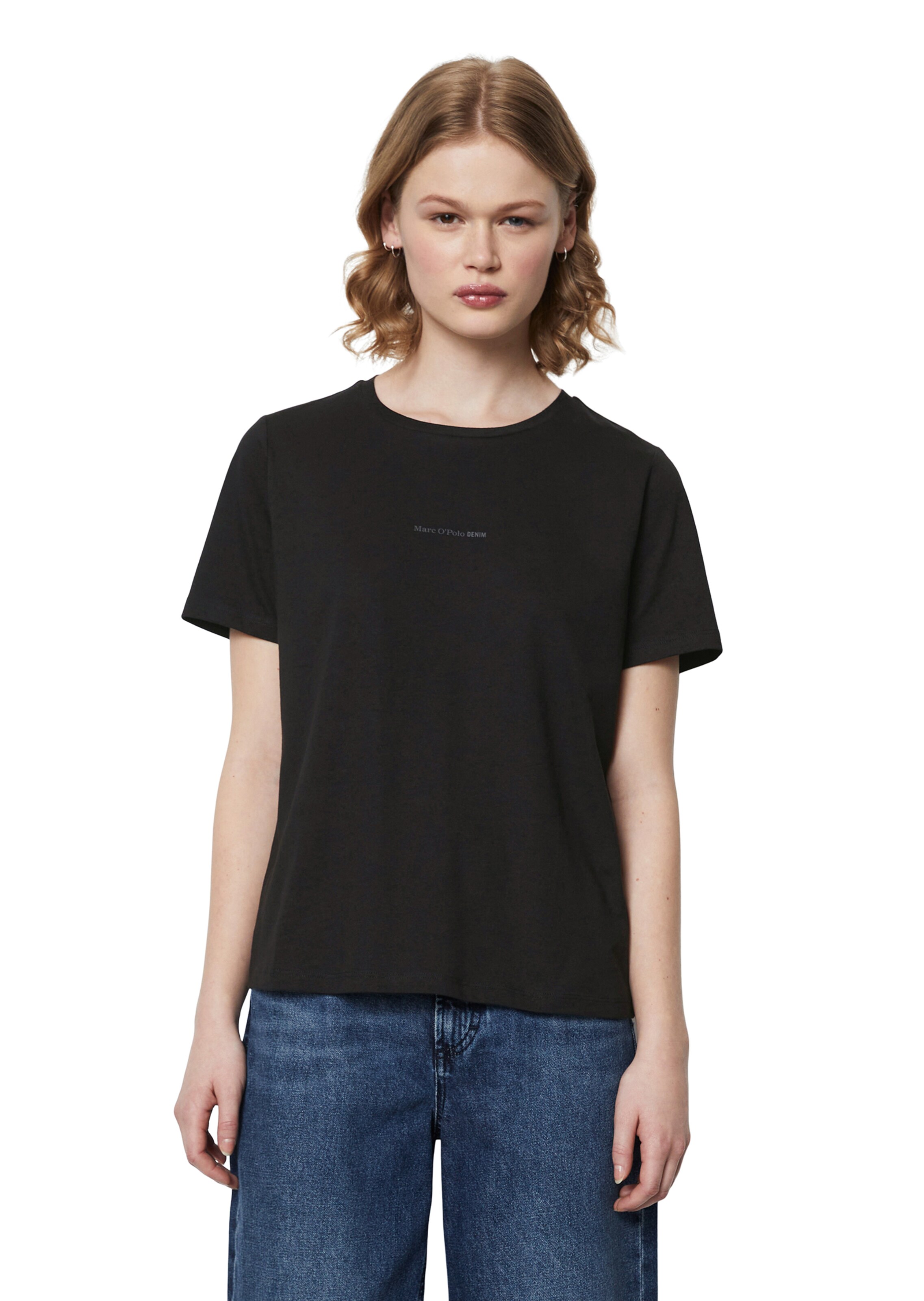 Marc O'Polo DENIM T-Shirt in Schwarz: Vorderseite