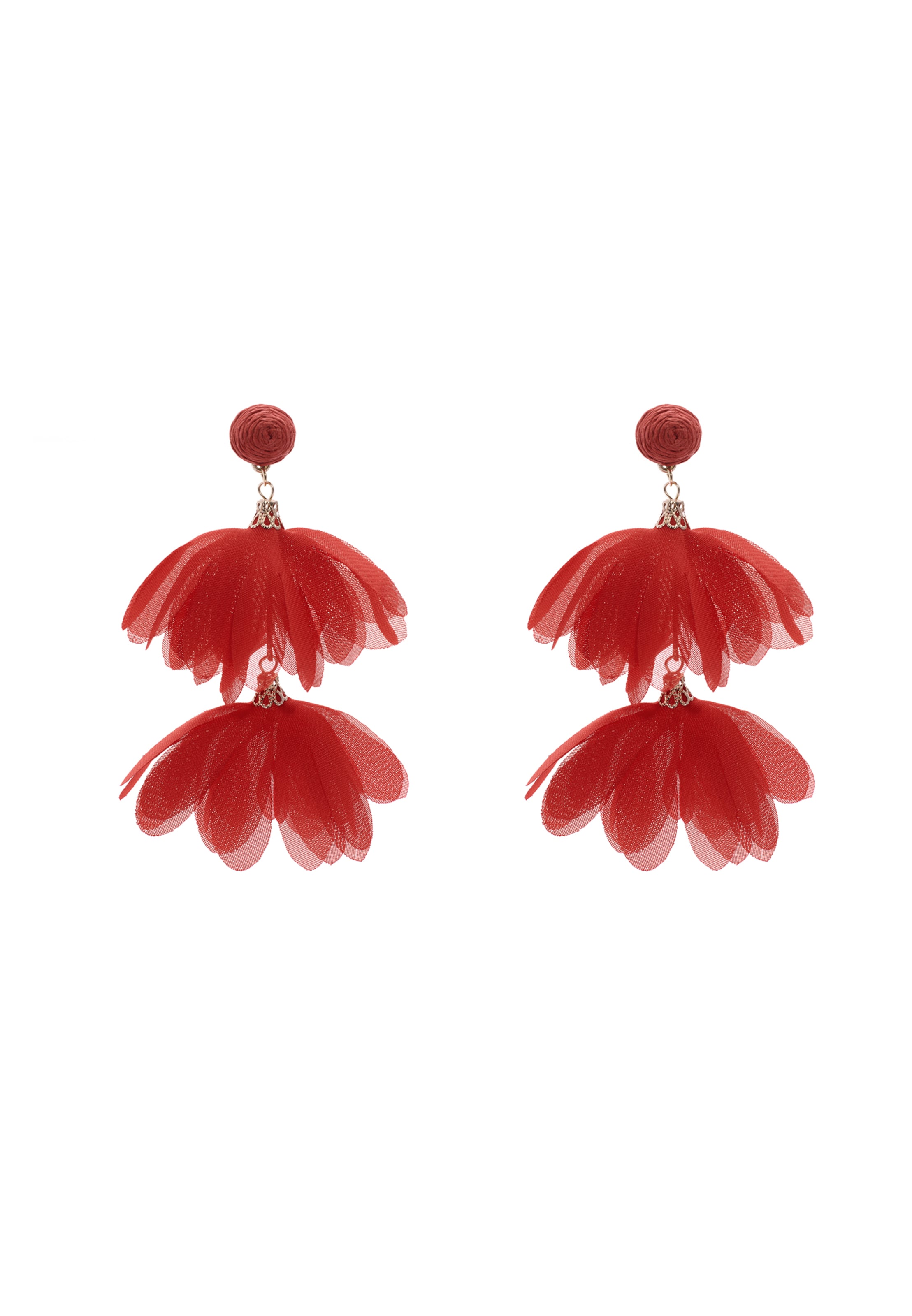 faina Earrings in One size in Gold / Red, Item view