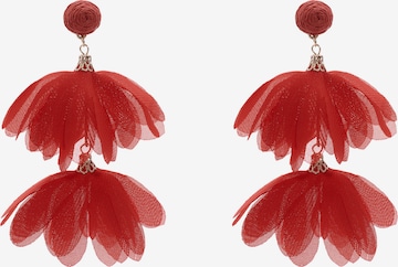 faina Earrings in Red: front