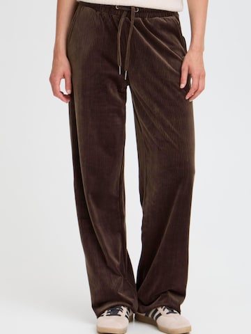 Oxmo Regular Broek ' OXEBBA WIDE LEG ' in Bruin