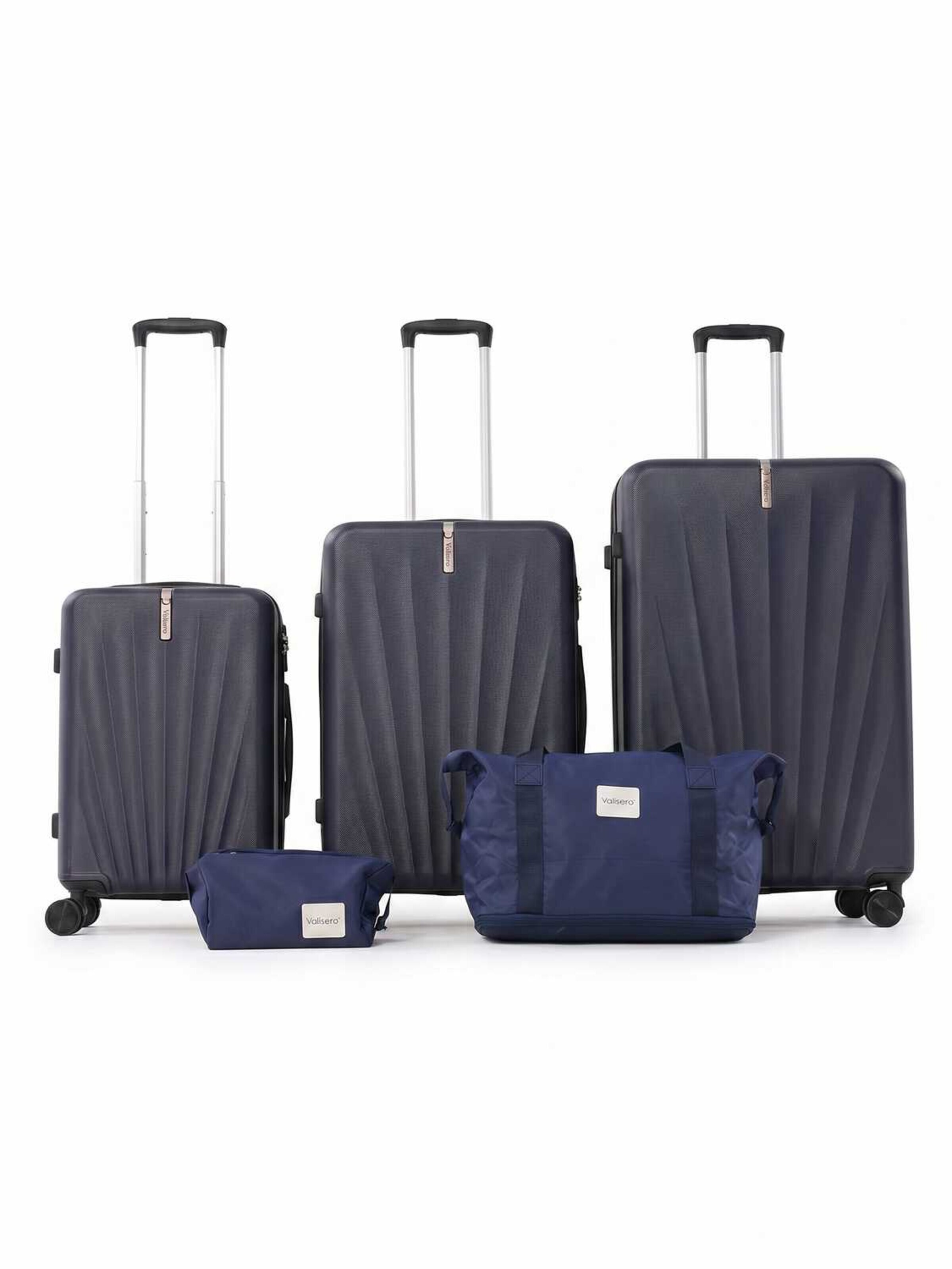 Vallsero Kofferset 'LG3 — VALLSERO Seashell 5-teiliges Kofferset'‌‌‌‌‌‌‌‌‌‌ in Blau: Vorderseite