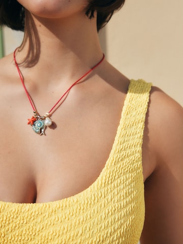 Next T-Shirt Badeanzug in Gelb