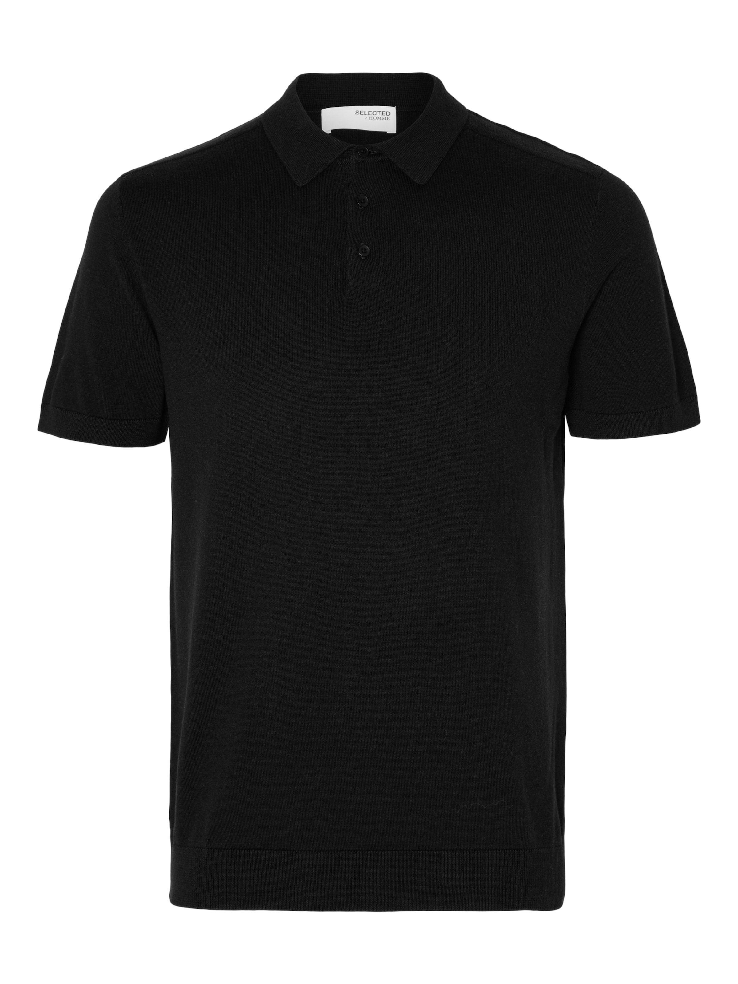 SELECTED - Camiseta 'SLHBerg' en negro: frente