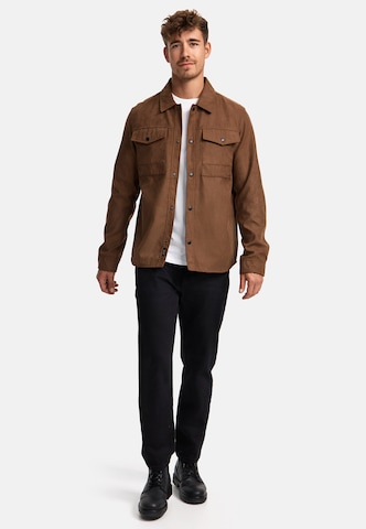 Coupe regular Chemise ' Finny ' INDICODE JEANS en marron