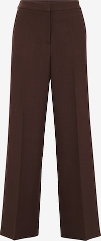 WE Fashion Плиссированные брюки в Коричневый: спереди