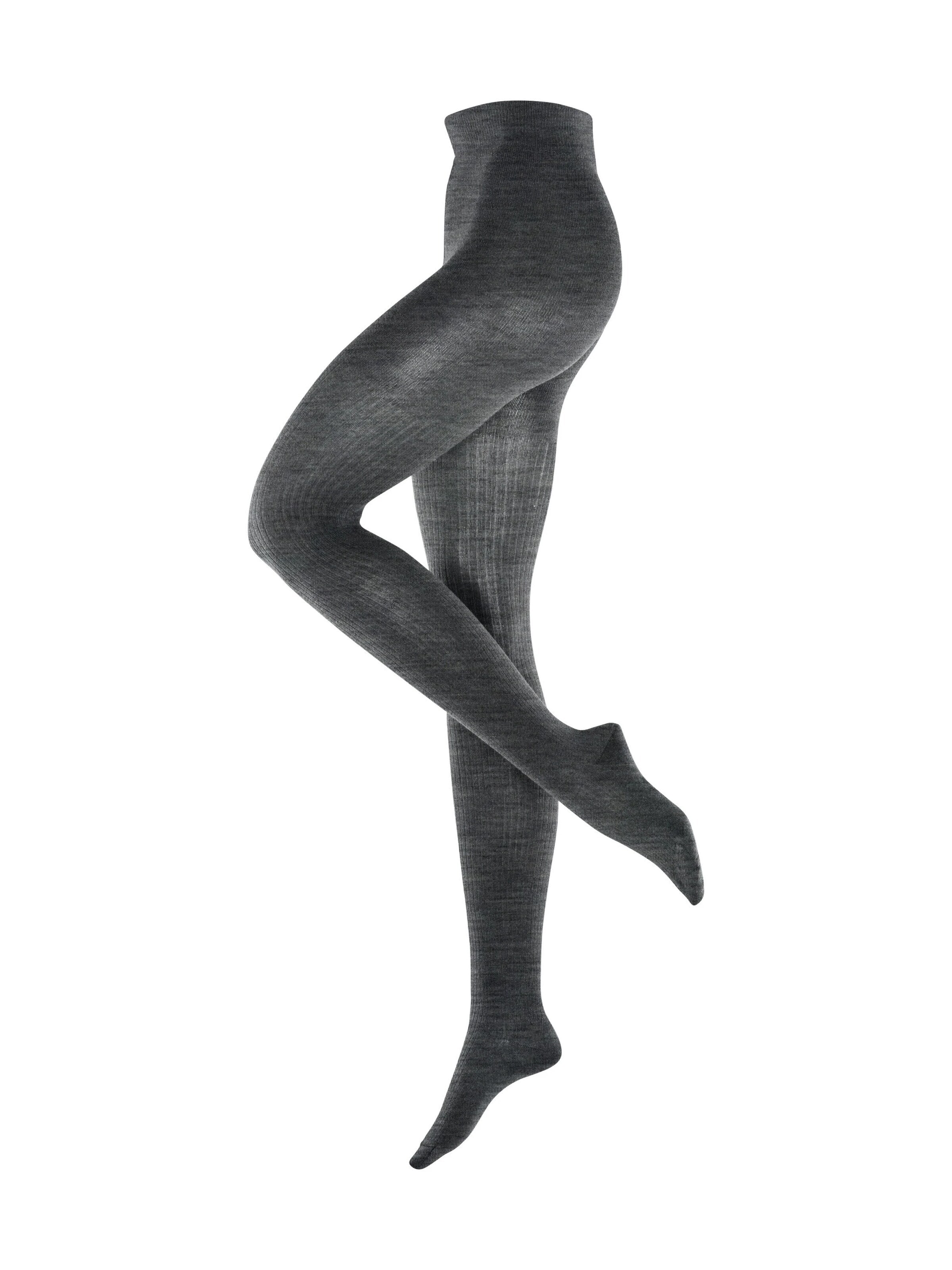 BURLINGTON Tights 'Rib Couture' in Grey: front