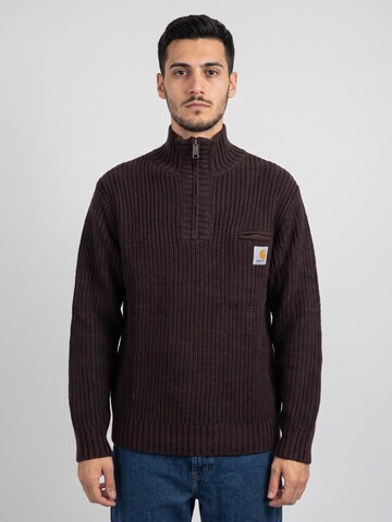 Pullover 'Detroit Half Zip Sweater Palisander' di Carhartt WIP in marrone