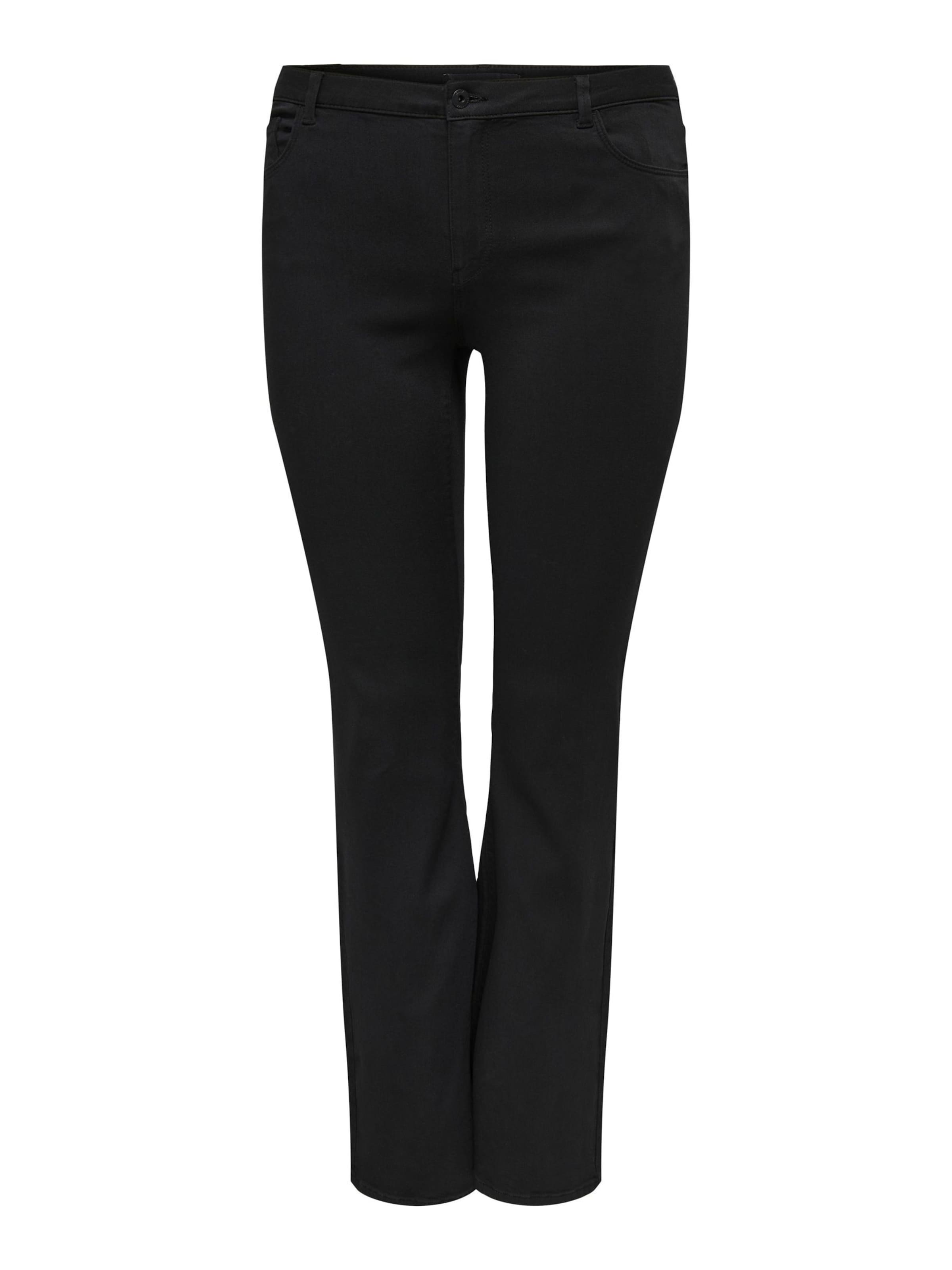 ONLY Carmakoma - Acampanado Vaquero en negro: frente