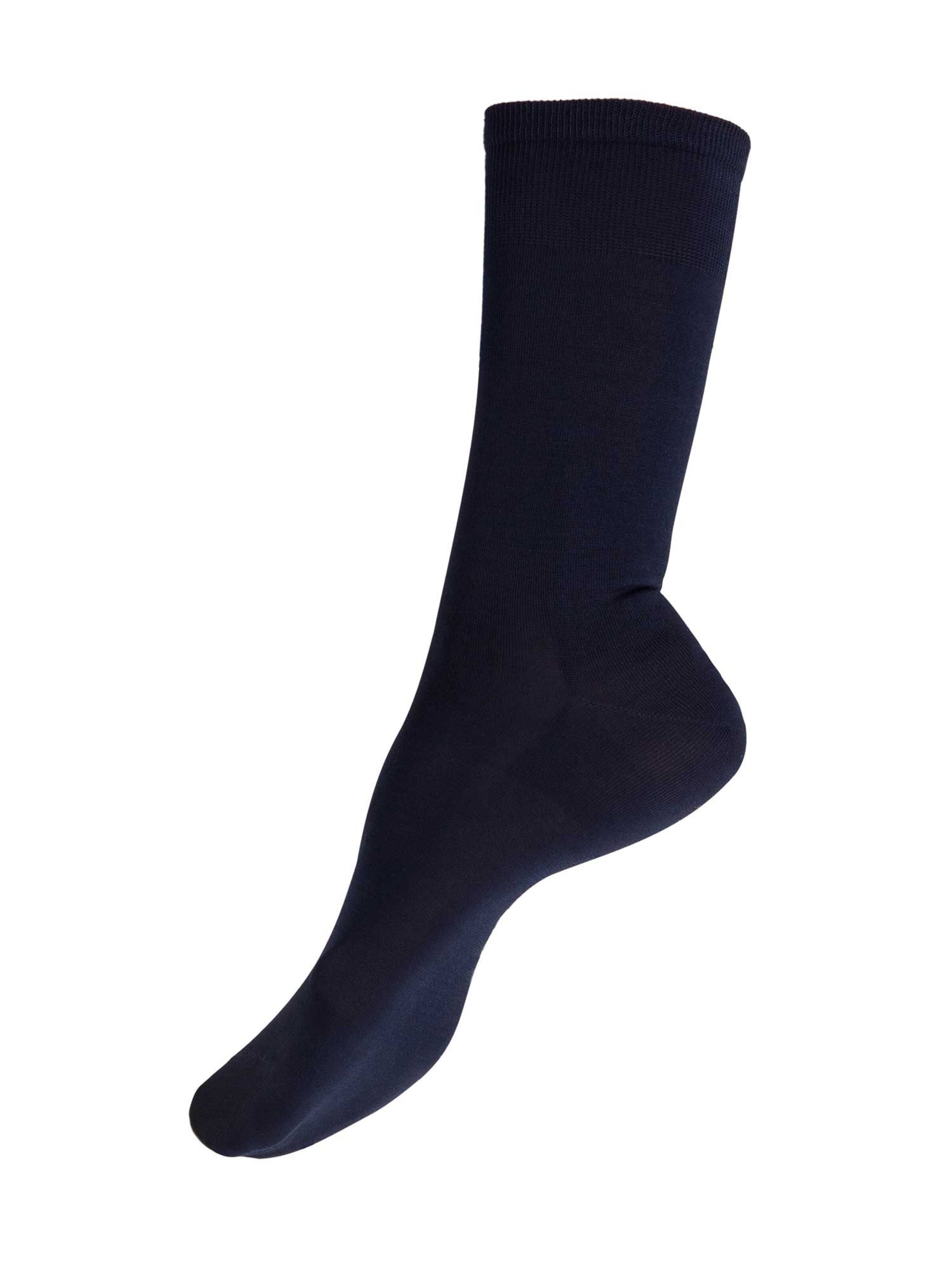 Chaussettes 'Finest Cotton' KUNERT en noir : devant