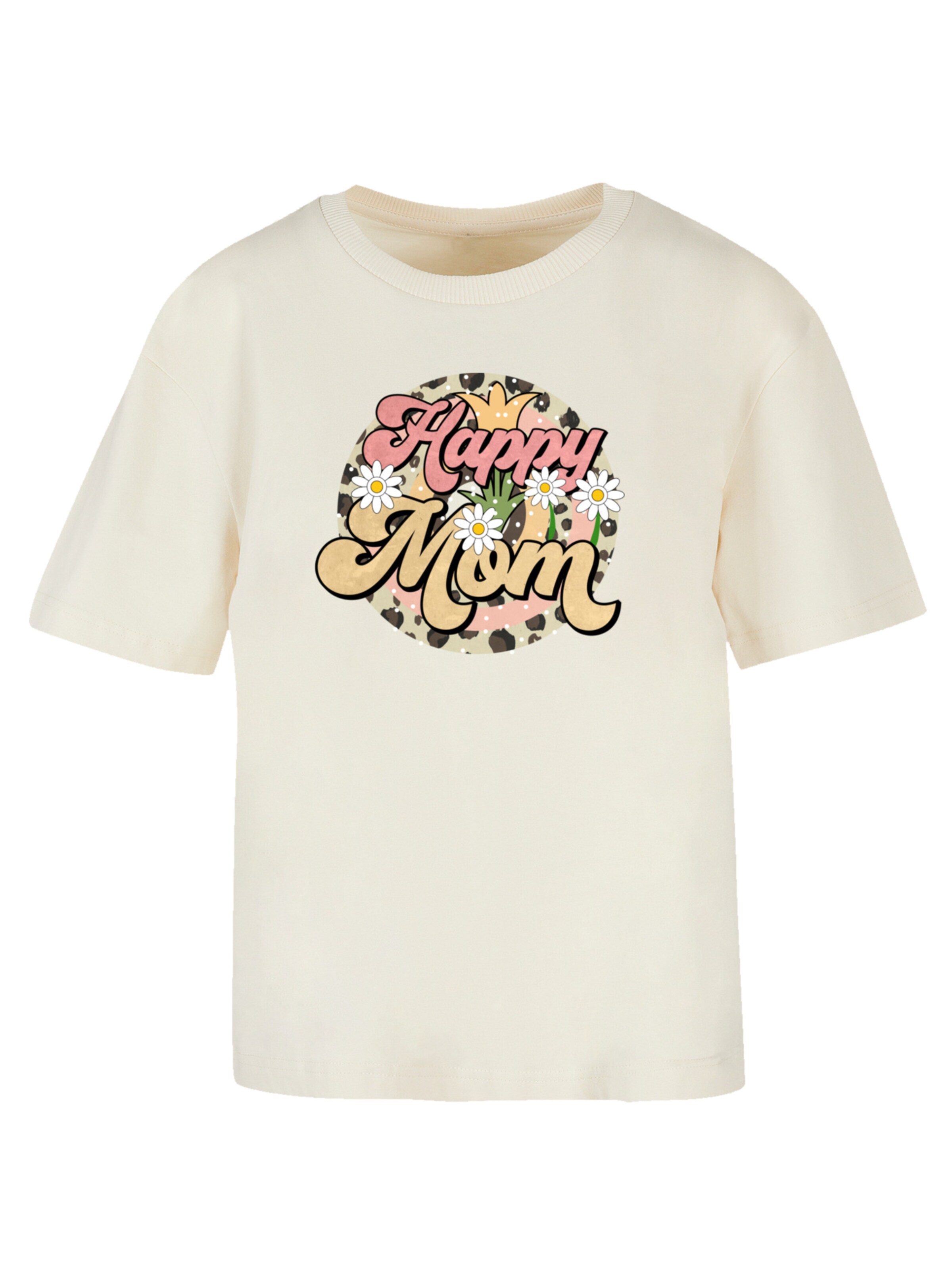 T-shirt 'Mothers Day Floral Design Happy Mom Motherhood Appreciation' F4NT4STIC en beige : devant
