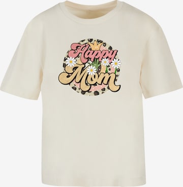 T-shirt 'Mothers Day Floral Design Happy Mom Motherhood Appreciation' F4NT4STIC en beige : devant