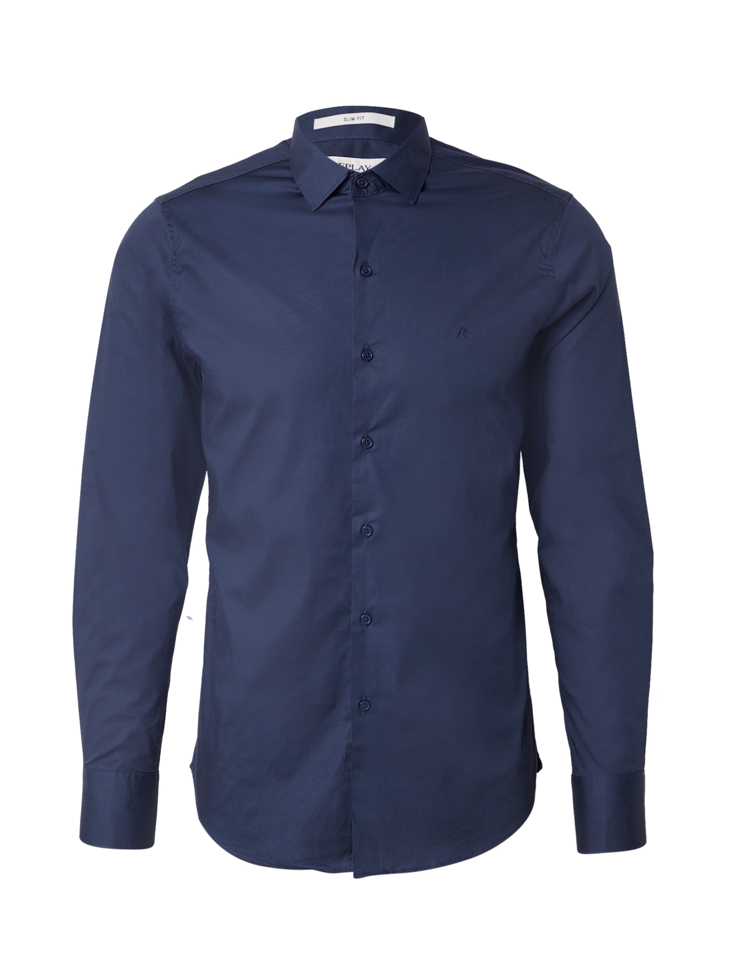 REPLAY Button Up Shirt in Blue: front