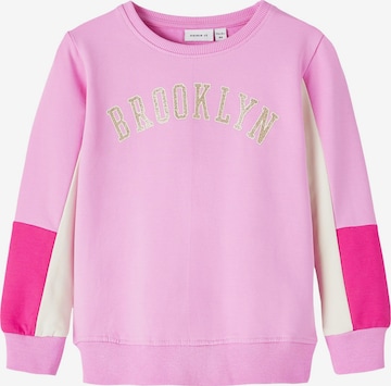 Sweat-shirt 'Barb' NAME IT en rose : devant