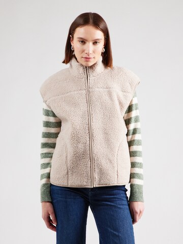 Gilet 'PCSADIA' PIECES en beige : devant
