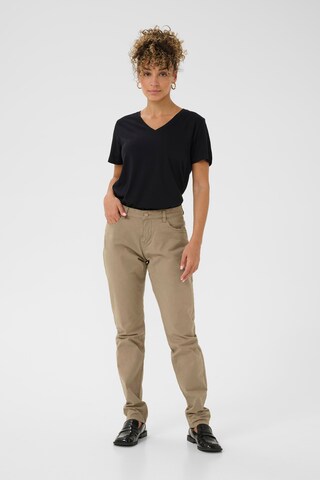 Cream Regular Hose in Beige: Vorderseite